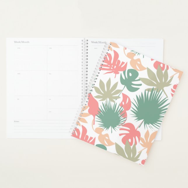 Agenda Retro, tropical, hojas (Demostración)