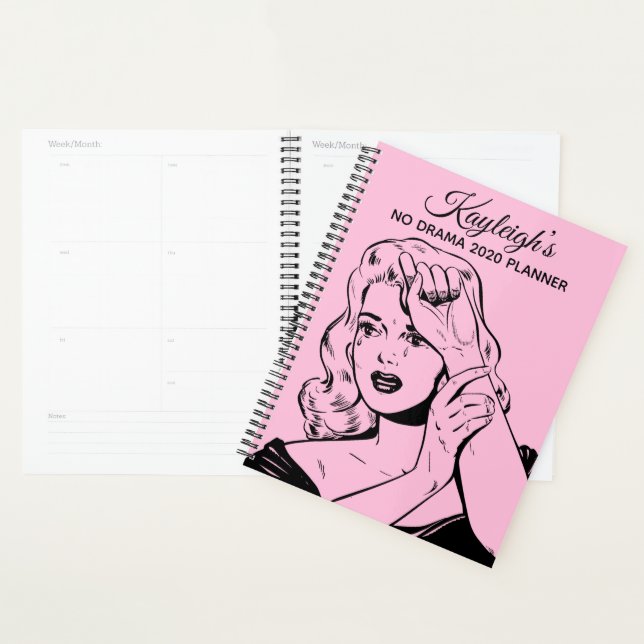 Agenda Retro Woman No Drama Planner (Demostración)