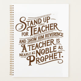 Agenda reverencia y honor hacia el profesor