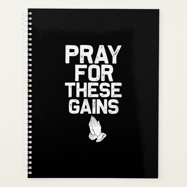 Agenda Reza Por Estos Ganancias Gimnasio Motivación Gimna (Anverso)