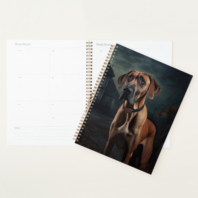 Agenda Rhodesian Ridgeback Halloween Scary (Demostración)