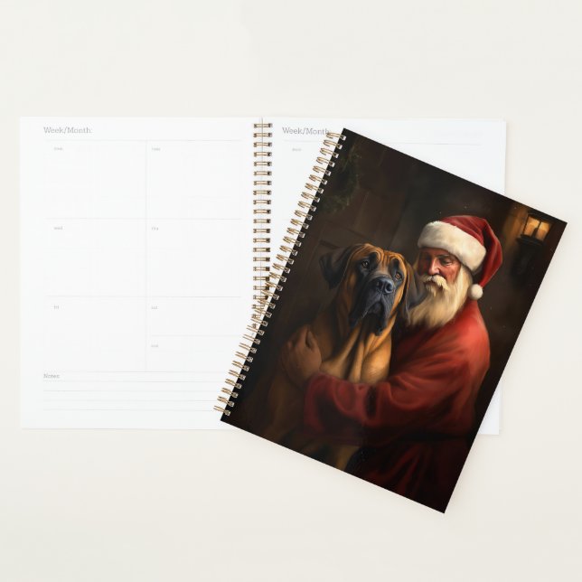 Agenda Rhodesian Ridgeback Santa Claus Festivo Navidad (Demostración)