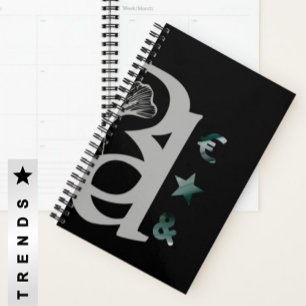 Agenda RICH Planner Trenner Resumen de arte Verde Blanco