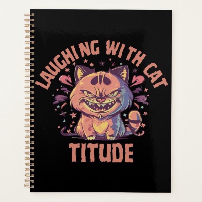 Agenda Riendo con actitud de gato (Anverso)
