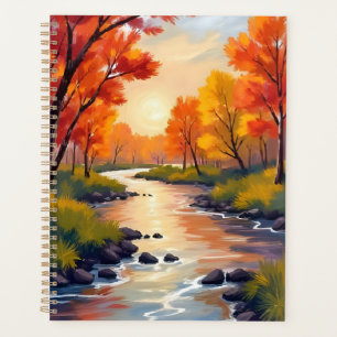Agenda Río de Otoño   Aquarela de la Naturaleza del Folla