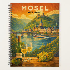 Agenda Río Mosela Alemania Arte de Viaje Vintage