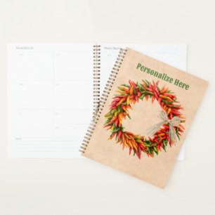 Agenda Ristra Wreath del suroeste de Chile en Adobe Wall
