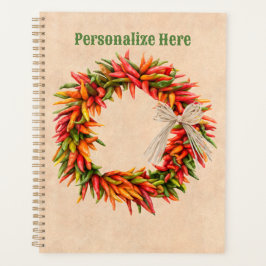 Agenda Ristra Wreath del suroeste de Chile en Adobe Wall