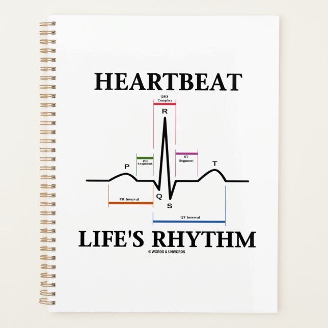 Agenda Ritmo cardiaco ECG EKG Electrocardiograma (Anverso)