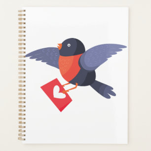 Agenda Robin Pájaro Volando con Carta de Amor de Corazón