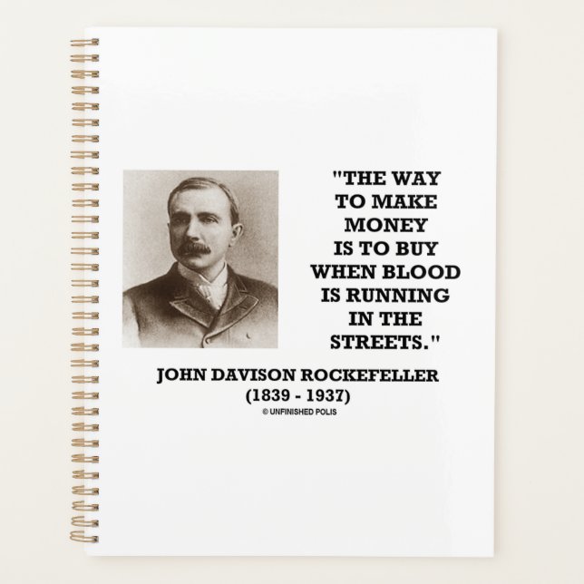 Agenda Rockefeller Buy When Blood Is Running In Streets (Anverso)