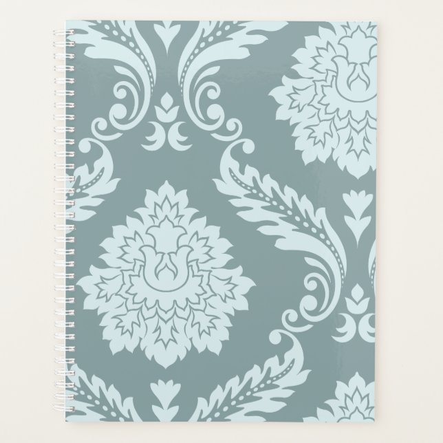 Agenda Rococo Damask Art I Duck Egg Blue+Teal (Anverso)