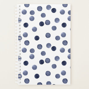 Agenda Rodajes marinos de color de agua, polka punto mano