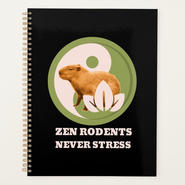 Agenda Roedores Zen Nunca Estrés Humor de Capybara (Anverso)