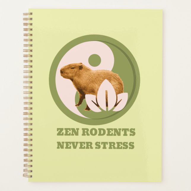 Agenda Roedores Zen Nunca Estrés Humor de Capybara (Anverso)