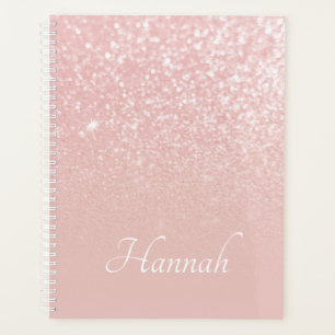 Agenda Rojizo Personalizado con Efecto Ombre de Brillo Ro