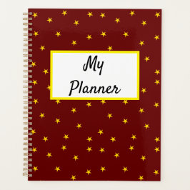 Agenda Rojo con estrellas amarillas