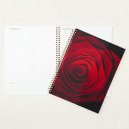 Agenda Rojo rosa sobre el efecto vintage de fondo negro