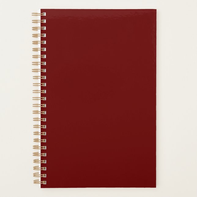 Agenda Rojo sangre (color sólido)   (Anverso)