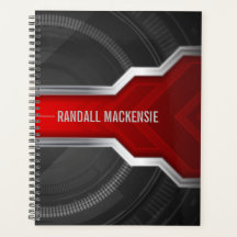 Rojo y negro con temática tecnológica personalizad