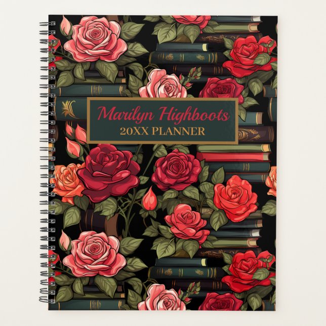 Agenda Romance Books Planner - Rosas (Anverso)