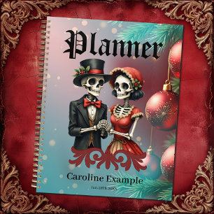 Agenda Romance de Hueso de Navidad, una festiva pareja de