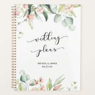 Agenda Romance Rubor Elegant Floral Greenery Boda