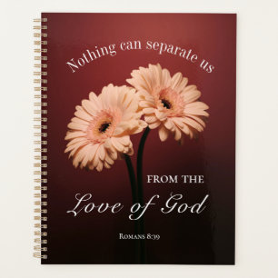 Agenda Romanos 8 38-39 Amor a la Biblia Dios Verse Floral