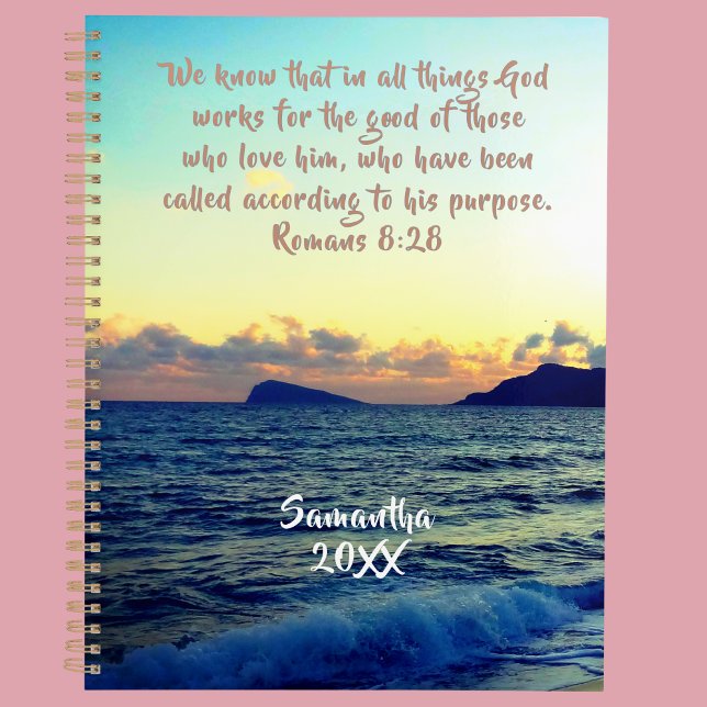 Agenda Romans 8:28 Atardecer Tranquilo Fe Cristiana (Subido por el creador)