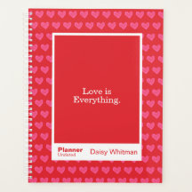 Romantic Red Minimalist Pink Heart