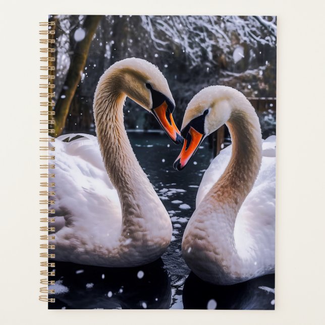 Agenda Romantic Swans in a Winter Wonderland (Anverso)