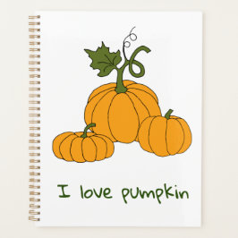 Agenda Romántico Cosecha de calabaza naranja linda