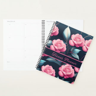 Agenda romantische, zarte, rosa Rosen Muster