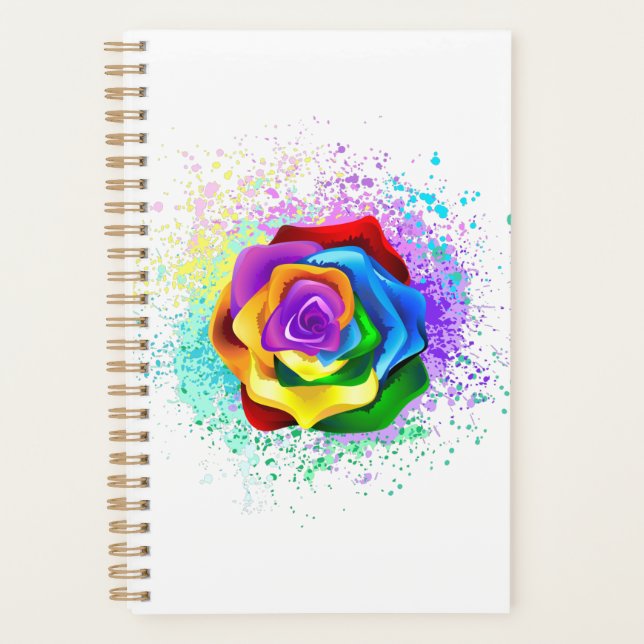 Agenda Rosa arcoiris colorido (Anverso)