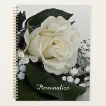 Rosa Blanca Elegante y Romántica Personalizada