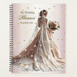 Agenda Rosa Boda de Invierno Novia Fiesta del corazón bri