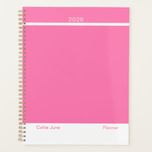 Agenda Rosa Brillante Minimalista