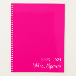 Agenda Rosa Caliente y Nombre de Maestra Blanco