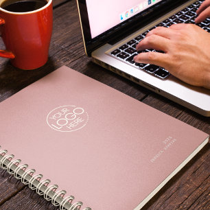 Agenda Rosa clásico moderno logotipo semanal