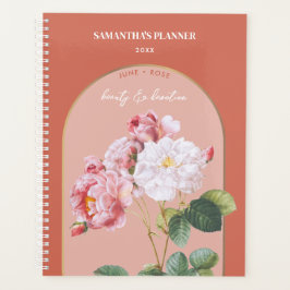Agenda Rosa de junio, mes de la flor de parto personaliza