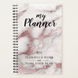 Agenda Rosa de mármol Gold Glam Planner