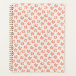 Agenda Rosa De Patrón Floral Rosa Elegante