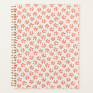 Agenda Rosa De Patrón Floral Rosa Elegante