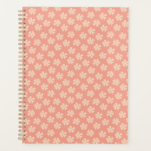 Agenda Rosa De Patrón Floral Rosa Elegante