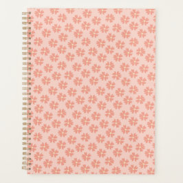 Agenda Rosa De Patrón Floral Rosa Elegante