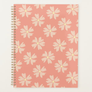 Agenda Rosa De Patrón Floral Rosa Elegante