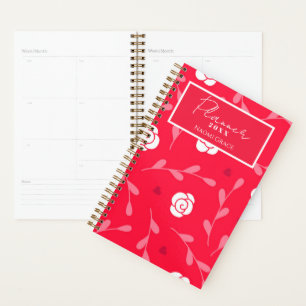 Agenda Rosa floral cuta