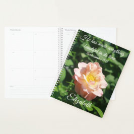 Agenda Rosa floral Ecclesiastes Rosa Personalizado