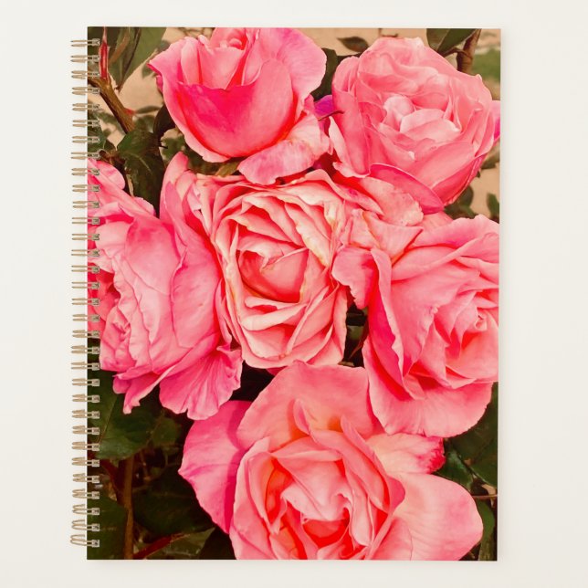 Agenda Rosa Floral Planner (Anverso)