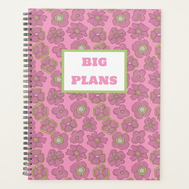 Agenda Rosa floral retro (Anverso)